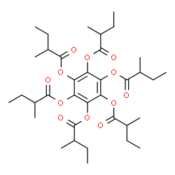 ChemSpider 2D Image | Benzene-1,2,3,4,5,6-hexayl hexakis(2-methylbutanoate) | C36H54O12