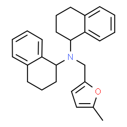 ChemSpider 2D Image | N-[(5-Methyl-2-furyl)methyl]-N-(1,2,3,4-tetrahydro-1-naphthalenyl)-1,2,3,4-tetrahydro-1-naphthalenamine | C26H29NO