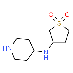 ChemSpider 2D Image | N-(1,1-Dioxidotetrahydro-3-thiophenyl)-4-piperidinamine | C9H18N2O2S