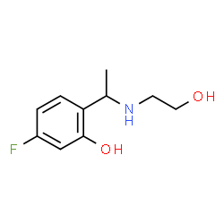 ChemSpider 2D Image | 5-Fluoro-2-{1-[(2-hydroxyethyl)amino]ethyl}phenol | C10H14FNO2