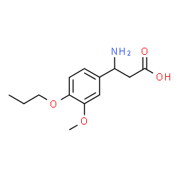 ChemSpider 2D Image | 3-Amino-3-(3-methoxy-4-propoxyphenyl)propanoic acid | C13H19NO4