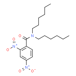 ChemSpider 2D Image | N,N-Dihexyl-2,4-dinitrobenzamide | C19H29N3O5