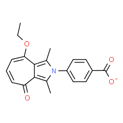 ChemSpider 2D Image | 4-(8-Ethoxy-1,3-dimethyl-4-oxocyclohepta[c]pyrrol-2(4H)-yl)benzoate | C20H18NO4