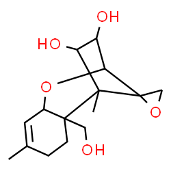 ChemSpider 2D Image | 12,13-Epoxytrichothec-9-ene-3,4,15-triol | C15H22O5