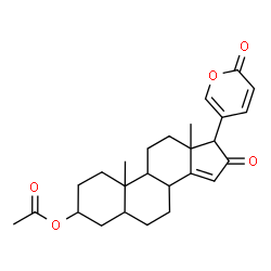 ChemSpider 2D Image | 3-Acetoxy-16-oxobufa-14,20,22-trienolide | C26H32O5