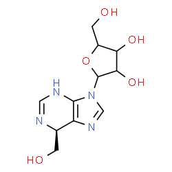 ChemSpider 2D Image | (6S)-6-(Hydroxymethyl)-9-pentofuranosyl-6,9-dihydro-3H-purine | C11H16N4O5