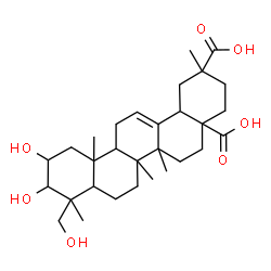ChemSpider 2D Image | 2,3,23-Trihydroxyolean-12-ene-28,29-dioic acid | C30H46O7