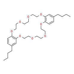 ChemSpider 2D Image | 2,16-Dibutyl-6,7,9,10,12,13,20,21,23,24,26,27-dodecahydrodibenzo[b,n][1,4,7,10,13,16,19,22]octaoxacyclotetracosine | C32H48O8
