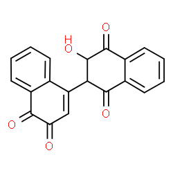 ChemSpider 2D Image | 3'-Hydroxy-2',3'-dihydro-1,2'-binaphthalene-1',3,4,4'-tetrone | C20H12O5