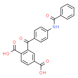 ChemSpider 2D Image | 2-[4-(Benzoylamino)benzoyl]terephthalic acid | C22H15NO6