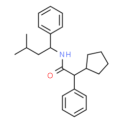 ChemSpider 2D Image | 2-Cyclopentyl-N-(3-methyl-1-phenylbutyl)-2-phenylacetamide | C24H31NO