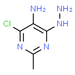 ChemSpider 2D Image | 4-Chloro-6-hydrazinyl-2-methyl-5-pyrimidinamine | C5H8ClN5