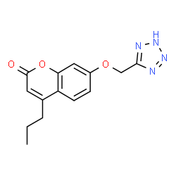 ChemSpider 2D Image | 4-Propyl-7-(2H-tetrazol-5-ylmethoxy)-2H-chromen-2-one | C14H14N4O3