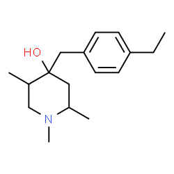 ChemSpider 2D Image | 4-(4-Ethylbenzyl)-1,2,5-trimethyl-4-piperidinol | C17H27NO