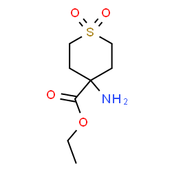 ChemSpider 2D Image | Ethyl 4-aminotetrahydro-2H-thiopyran-4-carboxylate 1,1-dioxide | C8H15NO4S