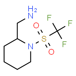 ChemSpider 2D Image | 1-{1-[(Trifluoromethyl)sulfonyl]-2-piperidinyl}methanamine | C7H13F3N2O2S
