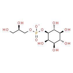 ChemSpider 2D Image | (2R)-2,3-Dihydroxypropyl (1S,2R,3R,4S,5S,6R)-2,3,4,5,6-pentahydroxycyclohexyl phosphate | C9H18O11P