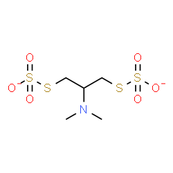 ChemSpider 2D Image | S,S'-[2-(Dimethylamino)-1,3-propanediyl] disulfurothioate | C5H11NO6S4
