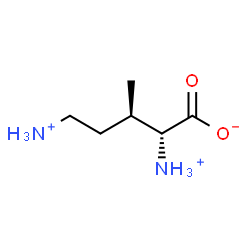 ChemSpider 2D Image | (2R,3R)-2,5-Diammonio-3-methylpentanoate | C6H15N2O2