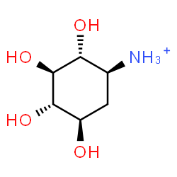 ChemSpider 2D Image | (1S,2R,3S,4S,5R)-2,3,4,5-Tetrahydroxycyclohexanaminium | C6H14NO4