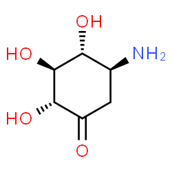 ChemSpider 2D Image | 3-amino-2,3-dideoxy-scyllo-inosose | C6H11NO4