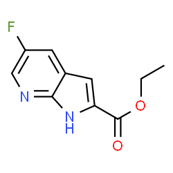 ChemSpider 2D Image | Ethyl 5-fluoro-1H-pyrrolo[2,3-b]pyridine-2-carboxylate | C10H9FN2O2