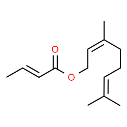 ChemSpider 2D Image | (2Z)-3,7-Dimethyl-2,6-octadien-1-yl (2E)-2-butenoate | C14H22O2