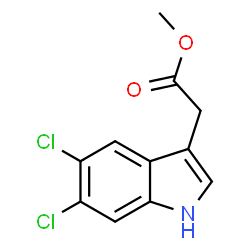 ChemSpider 2D Image | methyl 5,6-dichloro-3-indoleacetate | C11H9Cl2NO2