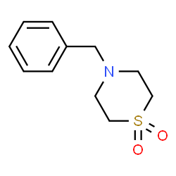 ChemSpider 2D Image | 4-BENZYLTHIOMORPHOLINE 1,1-DIOXIDE | C11H15NO2S