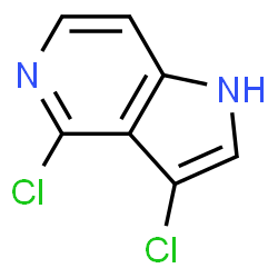 ChemSpider 2D Image | 3,4-Dichloro-1H-pyrrolo[3,2-c]pyridine | C7H4Cl2N2
