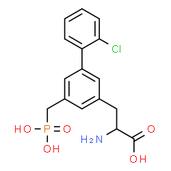 ChemSpider 2D Image | 2-Amino-3-[2'-chloro-5-(phosphonomethyl)-3-biphenylyl]propanoic acid | C16H17ClNO5P