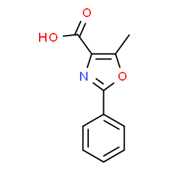 ChemSpider 2D Image | 5-Methyl-2-phenyloxazole-4-carboxylic acid | C11H9NO3
