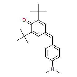 ChemSpider 2D Image | 2,6-Di-tert-butyl-4-[4-(dimethylamino)benzylidene]cyclohexa-2,5-dien-1-one | C23H31NO