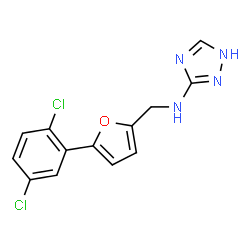 ChemSpider 2D Image | N-{[5-(2,5-Dichlorophenyl)-2-furyl]methyl}-1H-1,2,4-triazol-3-amine | C13H10Cl2N4O