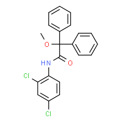 ChemSpider 2D Image | N-(2,4-Dichlorophenyl)-2-methoxy-2,2-diphenylacetamide | C21H17Cl2NO2