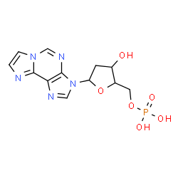 ChemSpider 2D Image | 3-(2-Deoxy-5-O-phosphonopentofuranosyl)-3H-imidazo[2,1-i]purine | C12H14N5O6P