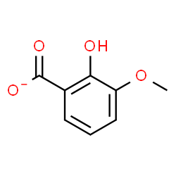 ChemSpider 2D Image | 2-hydroxy-3-methoxybenzoate | C8H7O4