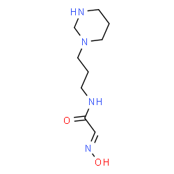 ChemSpider 2D Image | (2E)-2-(Hydroxyimino)-N-[3-(tetrahydro-1(2H)-pyrimidinyl)propyl]acetamide | C9H18N4O2