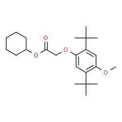 ChemSpider 2D Image | Cyclohexyl [4-methoxy-2,5-bis(2-methyl-2-propanyl)phenoxy]acetate | C23H36O4