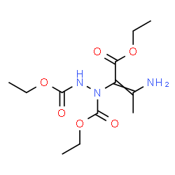 ChemSpider 2D Image | Diethyl 1-(3-amino-1-ethoxy-1-oxo-2-buten-2-yl)-1,2-hydrazinedicarboxylate | C12H21N3O6