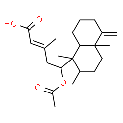 ChemSpider 2D Image | (2E)-5-Acetoxy-3-methyl-5-(1,2,4a-trimethyl-5-methylenedecahydro-1-naphthalenyl)-2-pentenoic acid | C22H34O4