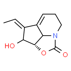 ChemSpider 2D Image | (2aS,4Z)-4-Ethylidene-3-hydroxy-2a,3,4,6,7,7b-hexahydro-2-oxa-7a-azacyclopenta[cd]inden-1-one | C11H13NO3