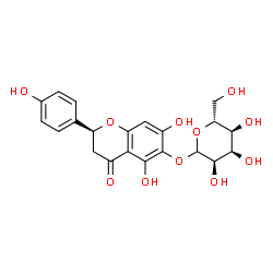 ChemSpider 2D Image | (2S)-5,7-Dihydroxy-2-(4-hydroxyphenyl)-4-oxo-3,4-dihydro-2H-chromen-6-yl D-allopyranoside | C21H22O11