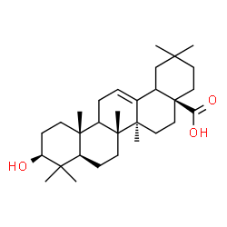 ChemSpider 2D Image | (3beta,9xi,18xi)-3-Hydroxyolean-12-en-28-oic acid | C30H48O3