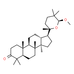 ChemSpider 2D Image | (5alpha,17beta)-17-[(2S,6S)-6-Methoxy-2,5,5-trimethyltetrahydro-2H-pyran-2-yl]-4,4,8,10,14-pentamethylgonan-3-one | C31H52O3