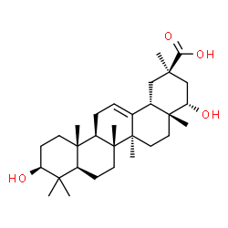 ChemSpider 2D Image | (3beta,22alpha)-3,22-Dihydroxyolean-12-en-30-oic acid | C30H48O4