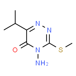 ChemSpider 2D Image | 4-Amino-6-isopropyl-3-(methylsulfanyl)-1,2,4-triazin-5(4H)-one | C7H12N4OS