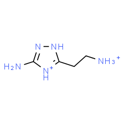 ChemSpider 2D Image | 3-Amino-5-(2-ammonioethyl)-1H-1,2,4-triazol-4-ium | C4H11N5