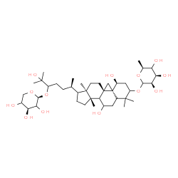 ChemSpider 2D Image | (1alpha,5beta,8xi,9beta,10alpha,17xi)-1,7,25-Trihydroxy-24-(alpha-L-glycero-pentopyranosyloxy)-9,19-cyclolanostan-3-yl (4xi)-6-deoxy-L-lyxo-hexopyranoside | C41H70O13