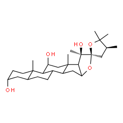 ChemSpider 2D Image | (8xi,9xi,10xi,13xi,14xi,16xi,17xi,22R,24S)-24-Methyl-22,25-epoxyfurostan-3,11,20-triol | C28H46O5
